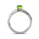 4 - Merlyn Classic Peridot and Diamond Engagement Ring 
