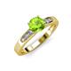 3 - Merlyn Classic Peridot and Diamond Engagement Ring 