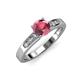 3 - Merlyn Classic Rhodolite Garnet and Diamond Engagement Ring 