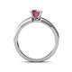 4 - Merlyn Classic Rhodolite Garnet and Diamond Engagement Ring 