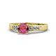 1 - Merlyn Classic Rhodolite Garnet and Diamond Engagement Ring 