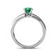 4 - Merlyn Classic Emerald and Diamond Engagement Ring 