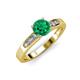3 - Merlyn Classic Emerald and Diamond Engagement Ring 
