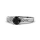 1 - Merlyn Classic Black and White Diamond Engagement Ring 