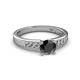 2 - Merlyn Classic Black and White Diamond Engagement Ring 