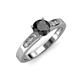 3 - Merlyn Classic Black and White Diamond Engagement Ring 