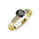 3 - Merlyn Classic Black and White Diamond Engagement Ring 