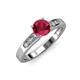 3 - Merlyn Classic Ruby and Diamond Engagement Ring 