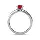 4 - Merlyn Classic Ruby and Diamond Engagement Ring 