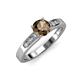 3 - Merlyn Classic Smoky Quartz and Diamond Engagement Ring 