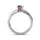 4 - Merlyn Classic Smoky Quartz and Diamond Engagement Ring 