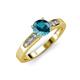 3 - Merlyn Classic London Blue Topaz and Diamond Engagement Ring 