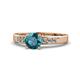 1 - Merlyn Classic London Blue Topaz and Diamond Engagement Ring 