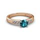 2 - Merlyn Classic London Blue Topaz and Diamond Engagement Ring 