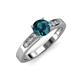 3 - Merlyn Classic Blue and White Diamond Engagement Ring 