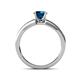 4 - Merlyn Classic Blue and White Diamond Engagement Ring 