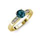 3 - Merlyn Classic Blue and White Diamond Engagement Ring 
