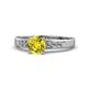 1 - Merlyn Classic Yellow and White Diamond Engagement Ring 