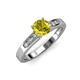 3 - Merlyn Classic Yellow and White Diamond Engagement Ring 