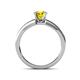 4 - Merlyn Classic Yellow and White Diamond Engagement Ring 