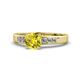 1 - Merlyn Classic Yellow and White Diamond Engagement Ring 