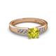 2 - Merlyn Classic Yellow and White Diamond Engagement Ring 