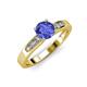 3 - Merlyn Classic Tanzanite and Diamond Engagement Ring 