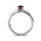 4 - Merlyn Classic Red Garnet and Diamond Engagement Ring 