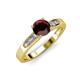 3 - Merlyn Classic Red Garnet and Diamond Engagement Ring 