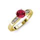 3 - Merlyn Classic Ruby and Diamond Engagement Ring 
