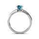 4 - Merlyn Classic London Blue Topaz and Diamond Engagement Ring 