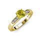 3 - Merlyn Classic Yellow and White Diamond Engagement Ring 