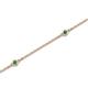 2 - Aizza (5 Stn/2mm) Emerald Station Bracelet 