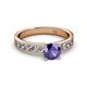 2 - Salana Classic Iolite and Diamond Engagement Ring 