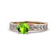 Salana Classic Peridot and Diamond Engagement Ring Peridot and Diamond Womens Engagement Ring ctw K Rose Gold