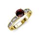 3 - Salana Classic Red Garnet and Diamond Engagement Ring 