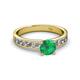 2 - Salana Classic Emerald and Diamond Engagement Ring 