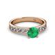 2 - Salana Classic Emerald and Diamond Engagement Ring 