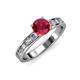 3 - Salana Classic Ruby and Diamond Engagement Ring 