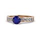 Salana Classic Blue Sapphire and Diamond Engagement Ring 