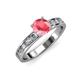 3 - Salana Classic Pink Tourmaline and Diamond Engagement Ring 