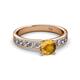 2 - Salana Classic Citrine and Diamond Engagement Ring 
