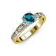 3 - Salana Classic London Blue Topaz and Diamond Engagement Ring 