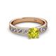 2 - Salana Classic Yellow and White Diamond Engagement Ring 