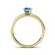 4 - Salana Classic Blue Topaz and Diamond Engagement Ring 