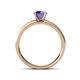 4 - Salana Classic Iolite and Diamond Engagement Ring 