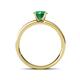 4 - Salana Classic Emerald and Diamond Engagement Ring 
