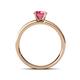 4 - Salana Classic Pink Tourmaline and Diamond Engagement Ring 