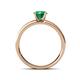4 - Salana Classic Emerald and Diamond Engagement Ring 