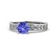 Salana Classic Tanzanite and Diamond Engagement Ring Tanzanite and Diamond Womens Engagement Ring ctw Platinum